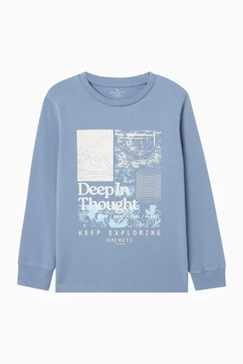 Long Sleeved Graphic Print T-Shirt