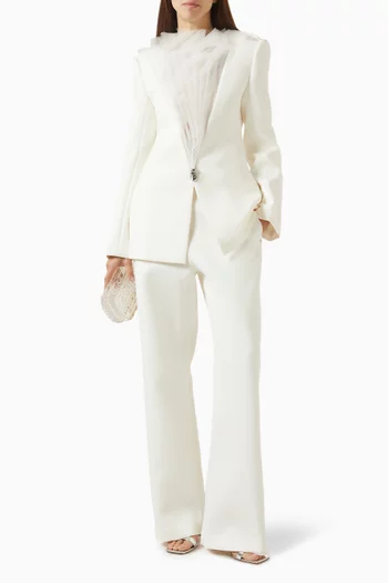 Carmelia Straight-leg Pants in Twill Suiting