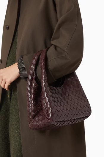 Small Campana Shoulder Bag in Intrecciato Leather