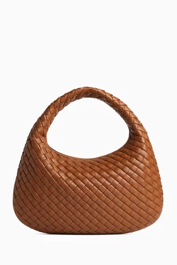 Small Veneta Top-handle Bag in Intrecciato Leather