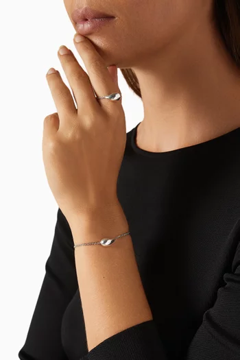 سوار بتصميم قطرة فضة إسترلينية