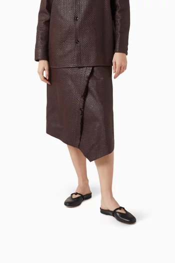 Rosa Mary-Jane Ballet Flats in Leather