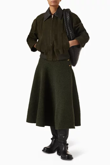 Blouson Jacket in Suede Leather