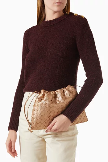 حقيبة جلد مجدول