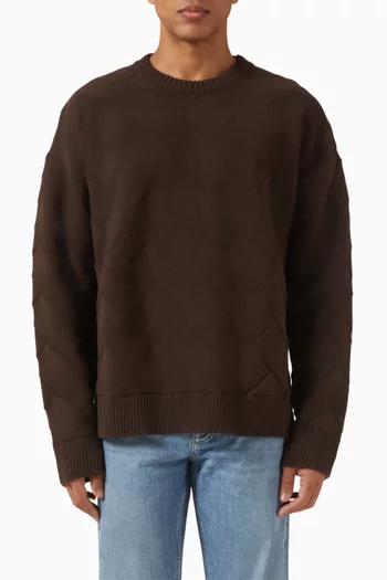 سترة مزيج صوف مجدول 