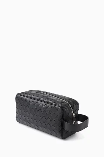 حقيبة صغيرة جلد مجدول للسفر