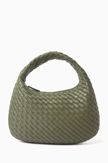 حقيبة كتف فينيتا صغيرة جلد مجدول