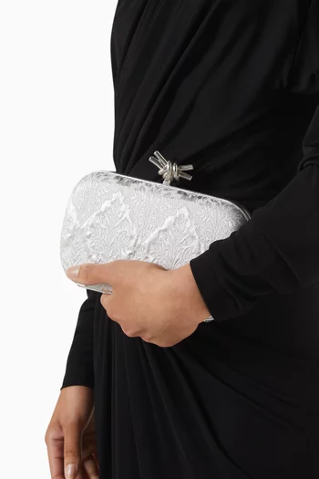 Knot Minaudiere Clutch in Brocade Textile