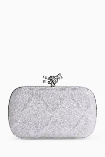 Knot Minaudiere Clutch in Brocade Textile