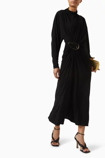 Midi Dress in Crepe Viscose Jersey