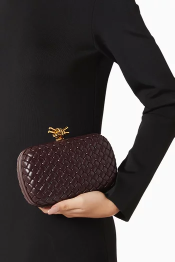 كلاتش مينودييه بقفل عقدة جلد مجدول