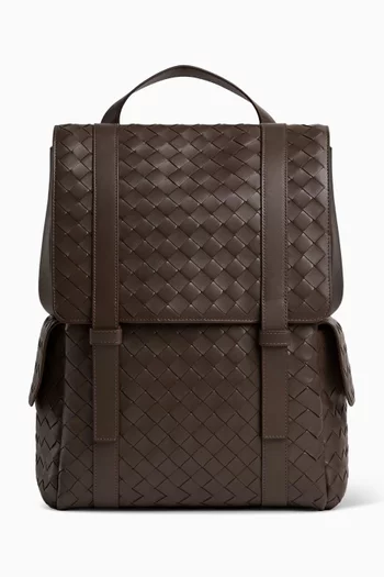 Back To School Backpack in Intrecciato Leather