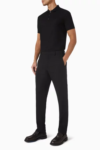 تي شيرت بولو بقصة ضيقة قطن