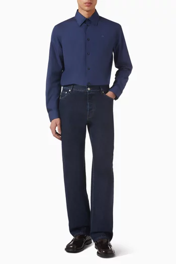 قميص بتطريز شعار الماركة قطن عضوي