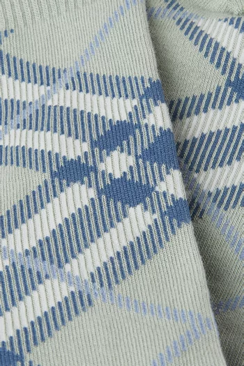 Check Socks in Cotton-blend