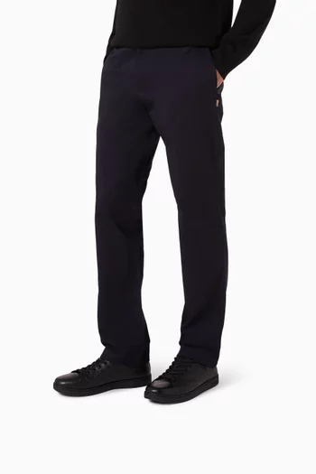 Embossed Check Sneakers in Leather