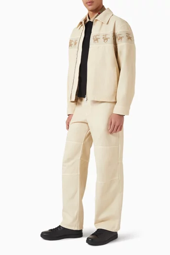 بنطال ورك وير قنب قطني