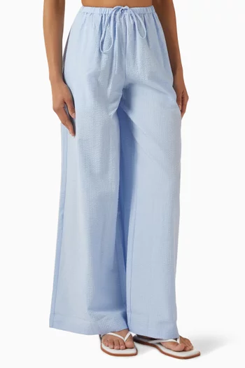 Lola Wide-leg Pants in Cotton-blend