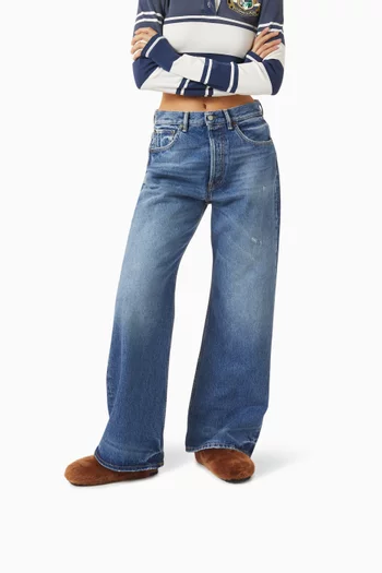 Boston Big Buckle Mules in Shearling