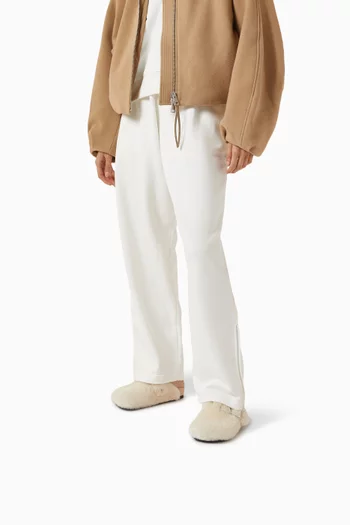 Boston Big Buckle Mules in Shearling