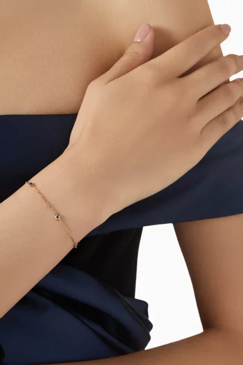 Star Crystal Chain Bracelet in 18kt Gold-plated Sterling Silver