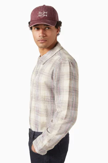 NY NY Script Cap in Cotton