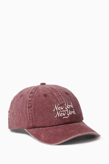 NY NY Script Cap in Cotton