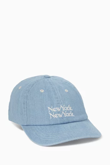 New York New York Cap in Denim