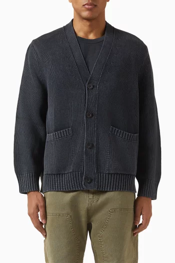 Acid Wash Cardigan in Organic-cotton