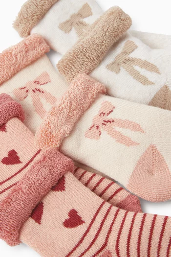 طقم جوارب مطبوعة، 3 قطع