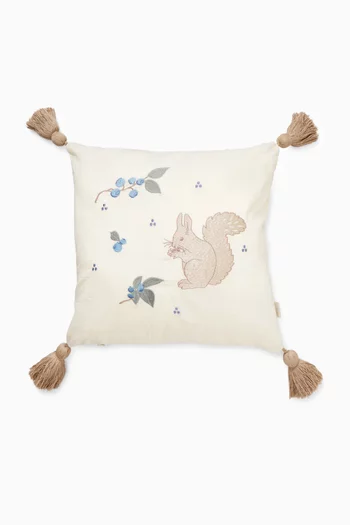 Graphic Embroidered Cushion