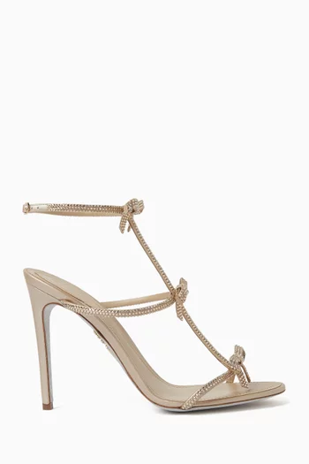 Caterina 105 Bow Sandals in Satin