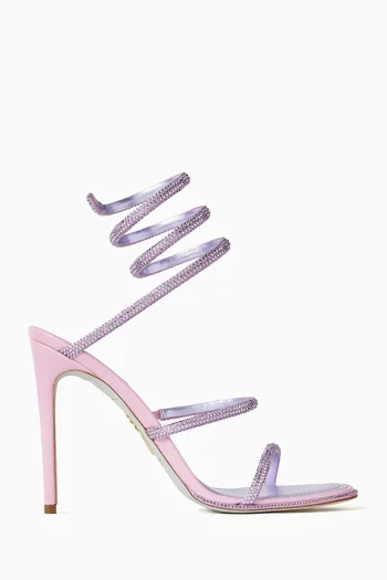 Cleo 105 Crystal-embellished Sandals in Satin