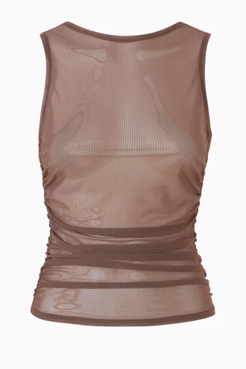 Claudia Sheer Tank Top in Mesh