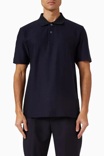 قميص بنقشة خطوط متعرجة قطن بنفس اللون قطن