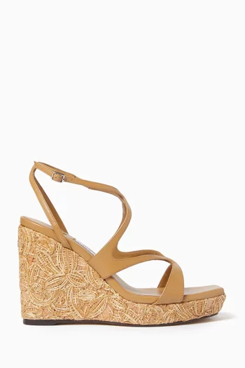 Ayla 110 Wedge Sandals in Leather