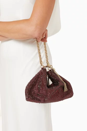 Callie Embellished Clutch in Satin