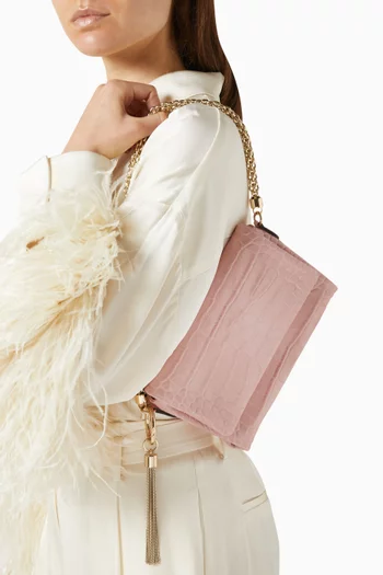 حقيبة كتف كالي بغطاء قلاب جلد