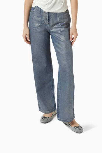 Scarlett Ballerina Pumps in Denim