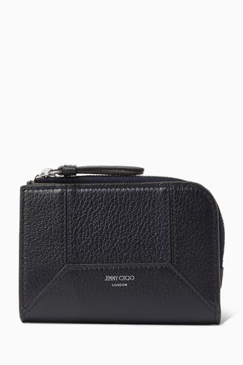 DM Compact Zip Wallet in Leather