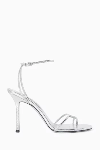 صندل ليو بكعب 100 مم جلد