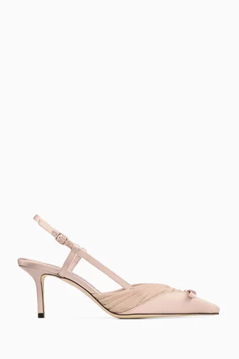 Afia 65 Slingback Pumps in Tulle & Satin
