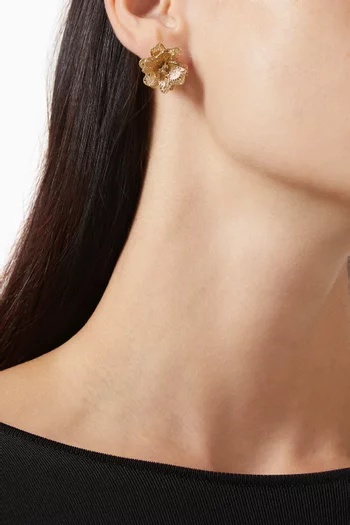 أقراط ليس كورساج نحاس بلون ذهبي