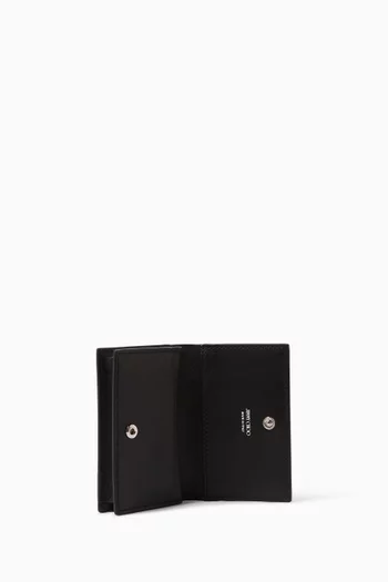 Diamond Nello Coin Purse in Croc-embossed Calf Leather