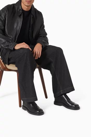 Rowan Brogue Derby Shoes in Leather