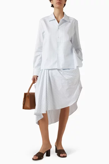 Asymmetric Draped Skirt in Cotton