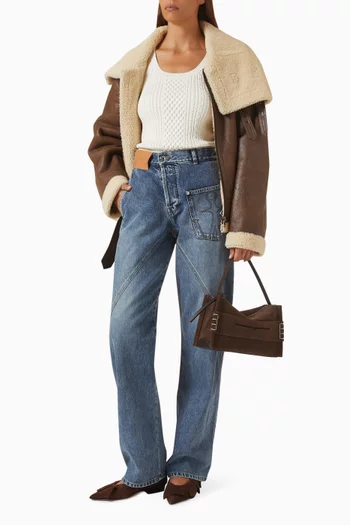 بلوزة بلا أكمام منسوجة بغرزة الضفيرة مزيج فيسكوز