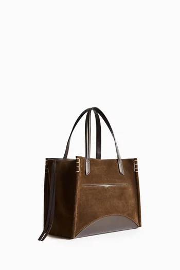 Loafer Cabas Bag in Suede