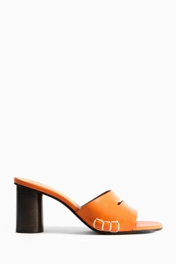 Loafer Heeled Mule Sandals in Nappa
