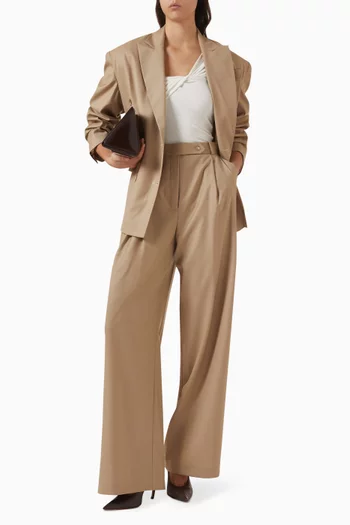 بلوزة بدرابيه قطن مضلع